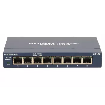 Unmanaged Switch NETGEAR GS108GE, 8 Ports, Gigabit Ethernet, 16 Gbit/s