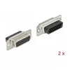 Kabelverbinder DeLOCK 66724 D-Sub HD 26 Pin Schwarz Silber