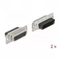 Kabelverbinder DeLOCK 66724 D-Sub HD 26 Pin Schwarz Silber