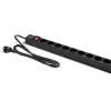Qoltec Aluminium-PDU für RACK | 16A | 16 x Schuko | Vertikal | 1,8 m