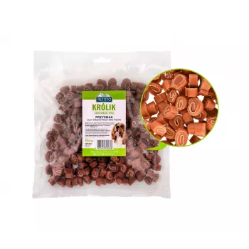 Hundetrainingsleckerlis PETITTO Sushi Kaninchen mit Fisch 500 g, Protein 28%, Fett 7%, Feuchtigkeit 23%