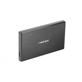 NATEC RHINO GO Gehäuse USB 3.0 für 2,5'' SATA HDD/SSD, schwarz Aluminium
