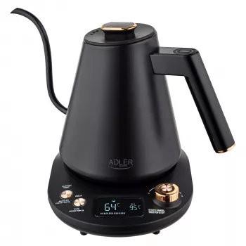 Adler AD 1349 Wasserkocher mit langem Ausgießer 1,0 L Schwarz