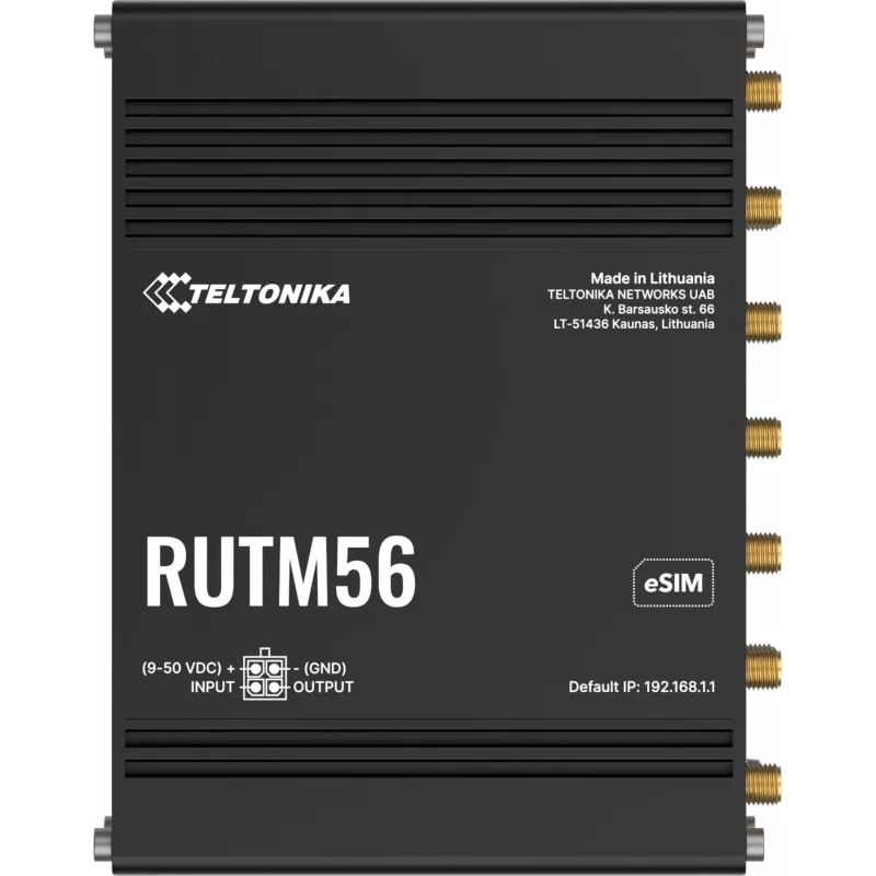 Router TELTONIKA RUTM56 dual modem, 802.11ac Wi‑Fi, Gigabit LAN x4, Mesh-Unterstützung, MU‑MIMO (kein mobiles Breitband)