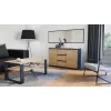 Kommode Topeshop 2D3S ANT/ART BA KPL — anthrazit und eiche, 3 Schubladen, Spanplattengestell