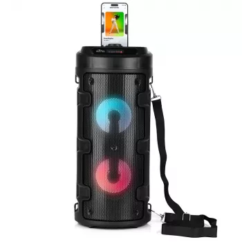 Media-tech Partybox Keg Bt - Kompakter Bluetooth Stereo-Lautsprecher mit FM-Radio, MP3-Player MT3165