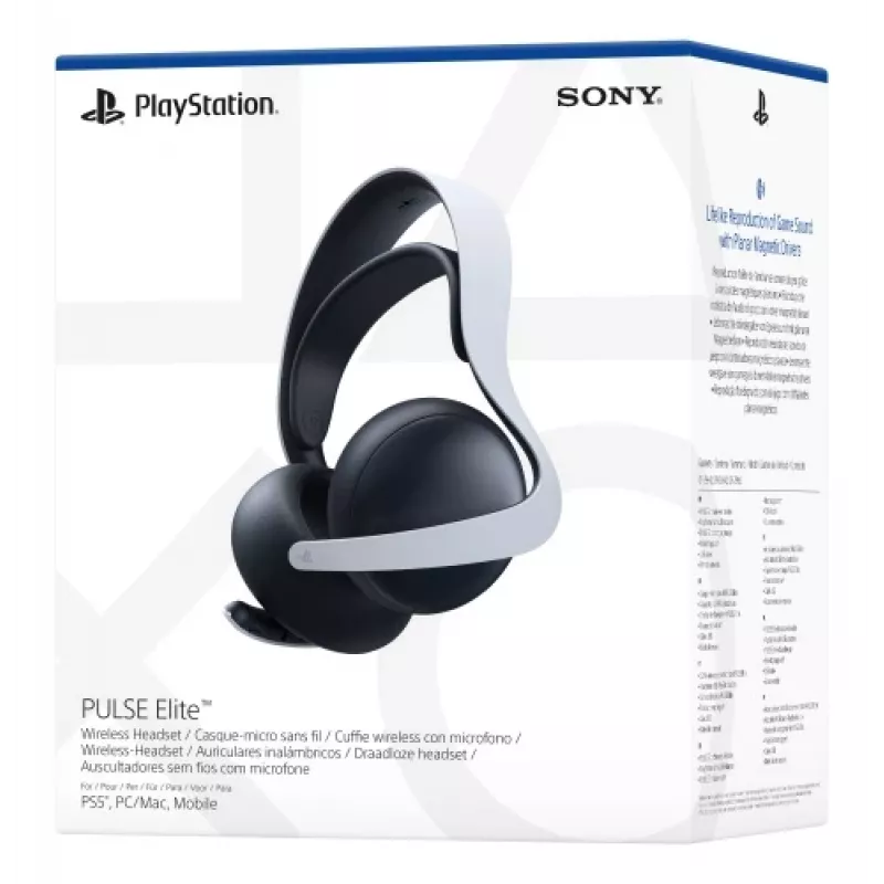 Sony PULSE Elite Headset Kabelgebunden & Kabellos Kopfband Gaming Bluetooth Ladestation Schwarz, Weiß