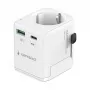 Reise-Netzteil GEMBIRD TPA-EU1A1C20-01-W 20W, USB-A 18W + USB-C 20W, Schuko-Steckdose, Eingang 100–250 V