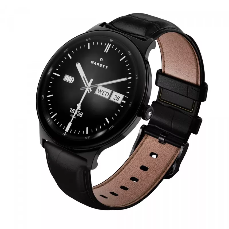 Smartwatch Garett Quantum – schwarz Edelstahl
