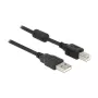 USB-Kabel DeLOCK 83566 USB 2.0 1 m USB A USB B Schwarz