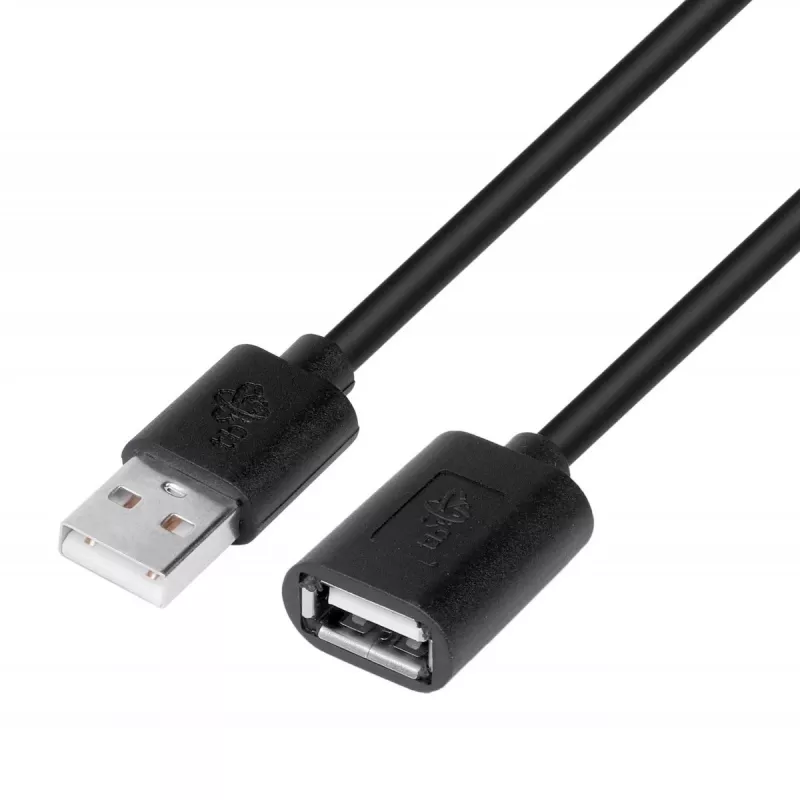 USB-Verlängerungskabel AM-AF 1,8 m schwarz