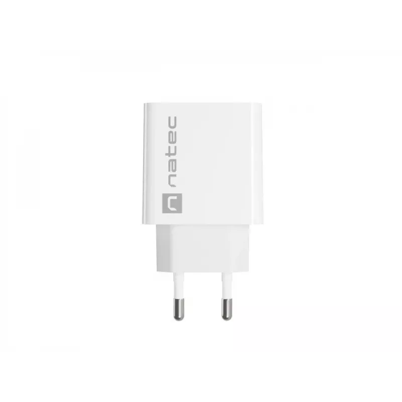 Indoor USB-C Schnellladegerät NATEC RIBERA 12V 20W Quick Charge 3.0 Weiß