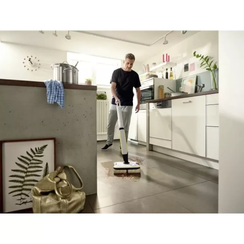 Kärcher FC 7 CORDLESS Elektrischer Besen Akku Nass Bagless Schwarz, Weiß, Gelb 2,85 Ah