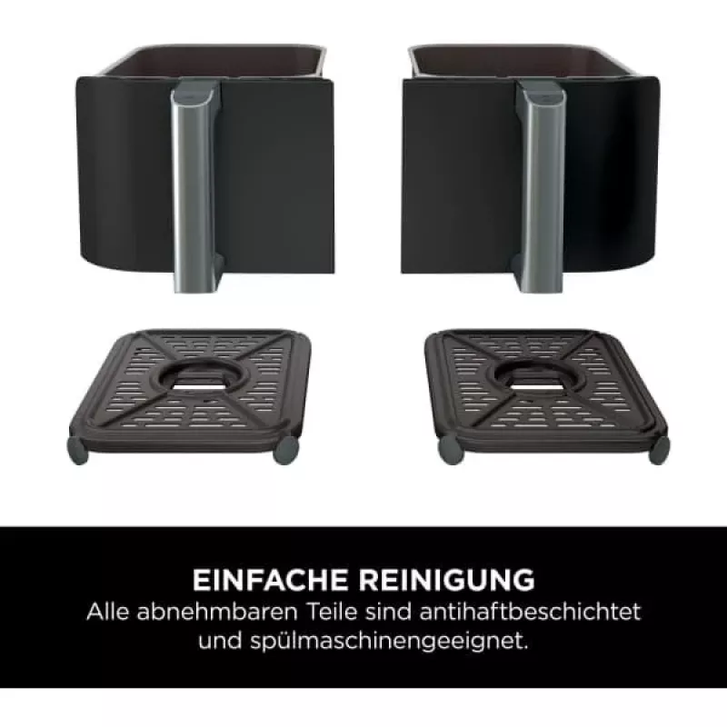 Ninja AF200EU Fritteuse Doppel 7,6 L Stand-alone 2400 W Heißluftfritteuse Schwarz