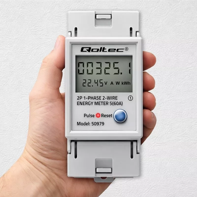 Energiezähler QOLTEC Einphasig DIN-Schiene 230V (MPN 50979)
