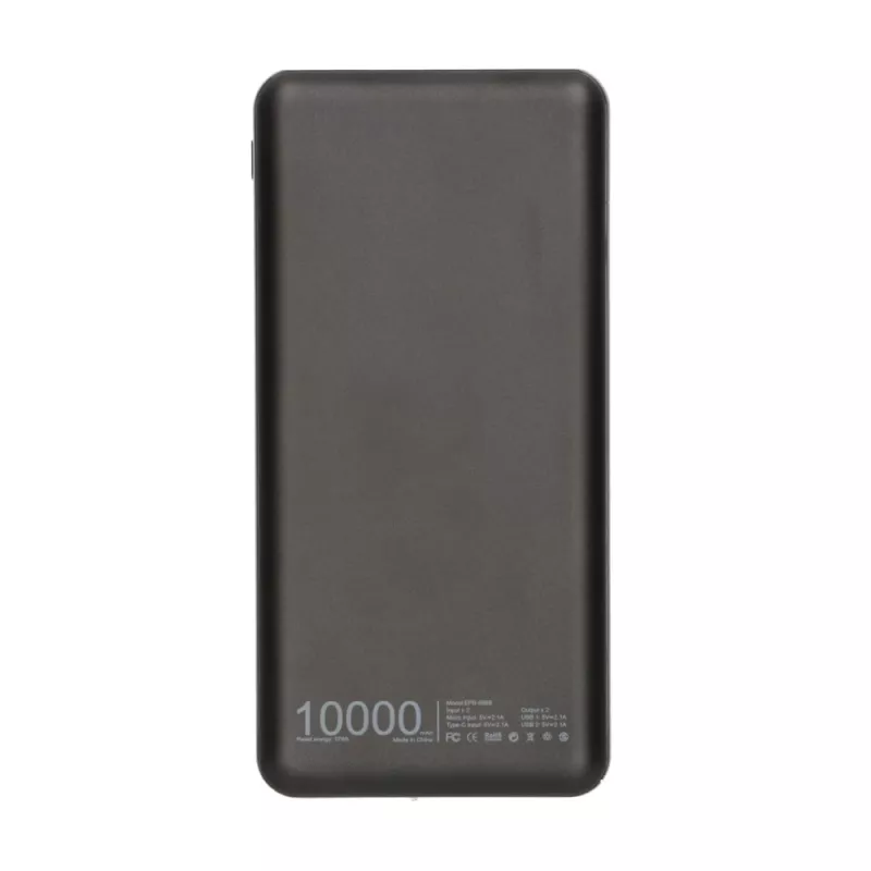 Powerbank Extralink EPB-098B 10000 mAh, LiPo, 2× USB-A + 1× USB-C, schwarz