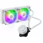 Flüssigkeitskühlungsset Cooler Master MasterLiquid 240L Core ARGB Weiß — 240-mm-Radiator, 120-mm-Lüfter, unterstützt LGA1700/AM5/AM4 und ältere Sockel