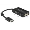 DeLOCK 0.16m DisplayPort/VGA+HDMI+DVI VGA (D-Sub)+ HDMI + DVI Schwarz