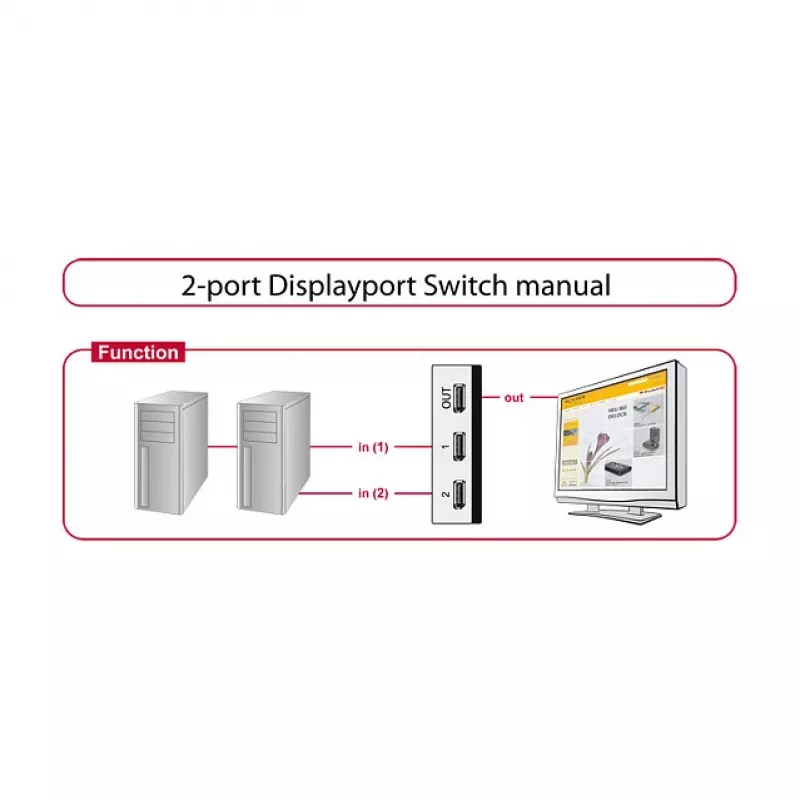 Video-Switch DeLOCK 87668 DisplayPort
