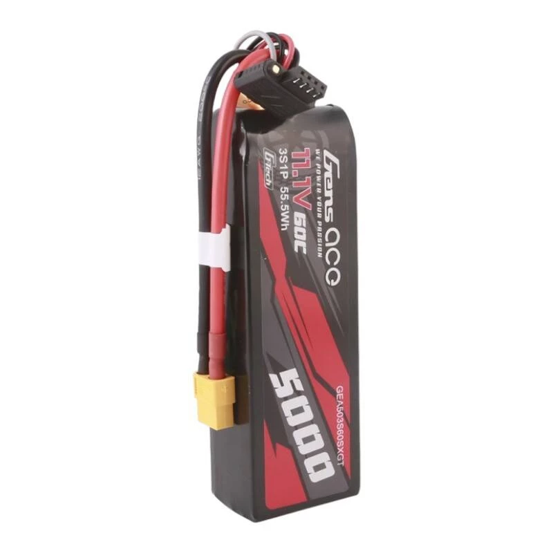 Gens ace G-Tech 5000mAh 11.1V 60C 3S1P Short-Size Lipo mit XT60-Stecker