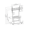 ART S-13 Mobiler LCD/LED TV-Ständer 37-100 150 kg