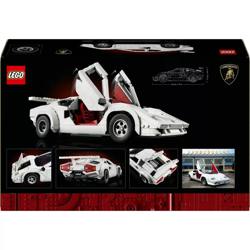LEGO Icons Bauset Lamborghini Countach 5000 Quattrovalvole 10337 — Ausstellungsmodell, 1.506 Teile, 340×90×160 mm