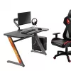 NanoRS RS120 Gaming-Computertisch, modernes Design, leicht und stabil (max. 50 kg Belastung), Schwarz & Orange