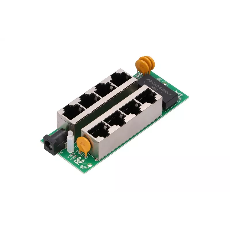 PoE Injector Extralink Gigabit 4-Port, 4x 1000Mb/s RJ45, 48V, Blau/Schwarz