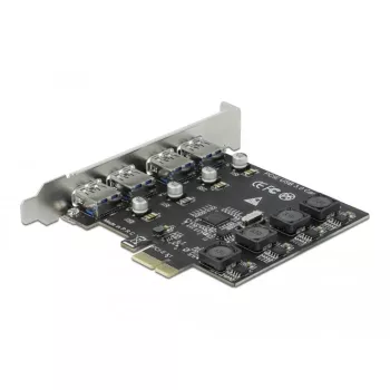 Delock PCI Express x1 Karte zu 4 x externem USB Typ-A Anschluss SuperSpeed USB