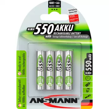 Batterie Ansmann Blister 4 X Accu AAA 550 mAh