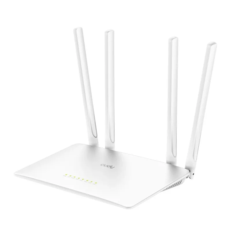 Tischrouter Cudy WR1200 Dualband Wi‑Fi 5 (802.11ac) 867 Mbit/s, 4x RJ‑45 LAN, Weiß