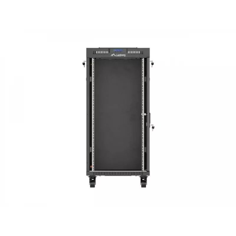 Freistehendes Rack-Gehäuse LANBERG FF01-6624-12BL 24U 19 Zoll 600×600 mm, IP20, 1200 kg, Schwarz