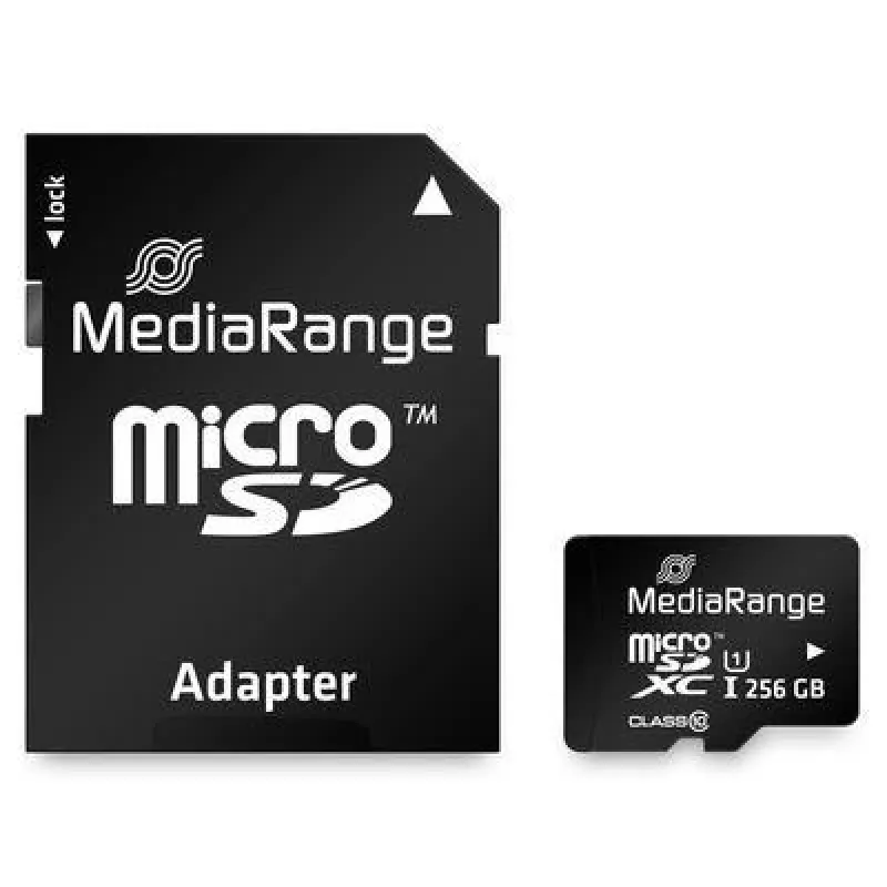 Speicherkarte MediaRange 256GB MicroSDXC UHS-I Class 10 MR946