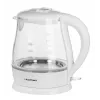 Elektrischer Wasserkocher BLAUPUNKT 1 L 1630 W Weiß — Glaskörper, 360°-Basis, Tastenöffnung