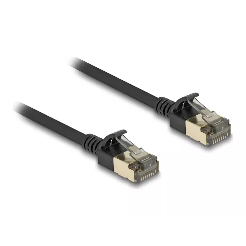 Netzwerkkabel DeLOCK RJ45 Cat.8.1 F/FTP schlank Pro 5m Schwarz