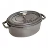 Ovale Kokotte aus Gusseisen Staub 29 cm, Graphitgrau