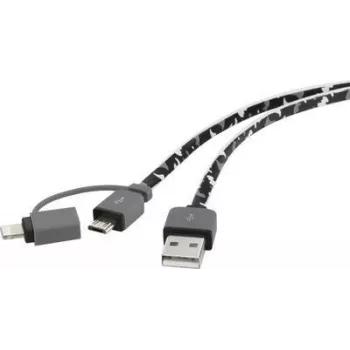 USB-Kabel Renkforce RF4145364 — USB 2.0, USB-A auf USB-Micro-B und Apple Lightning