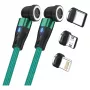 USB-Kabel RealPower MagneticCharge2 1m Grün Schnellladung Datenübertragung