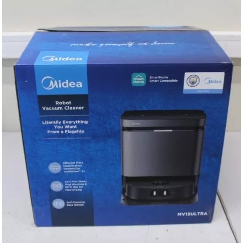 AUSVERKAUFT. Midea V15 Saugroboter | AUSVERKAUFT. Midea Saugroboter | V15 | Nass&Trocken | 5200 mAh | Staubbehälter 3 L | 16200 Pa | Schwarz | GEBRAUCHT, SCHMUTZIG, ZERKRATZT