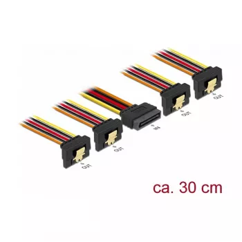 Internes Stromkabel DeLOCK 60167 0,3 m SATA 15-polig auf 4 x SATA 15-polig