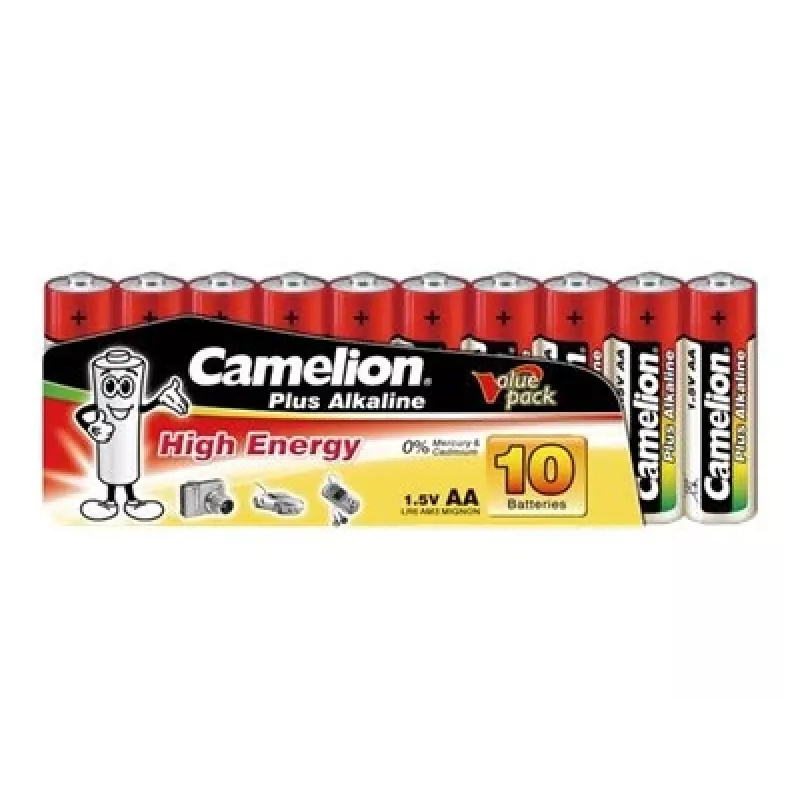 Einwegbatterie CAMELION LR6-SP10 AA Alkaline 1,5 V, 10 Stk., 49,8 mm x 1,41 cm, 24 g pro Stück