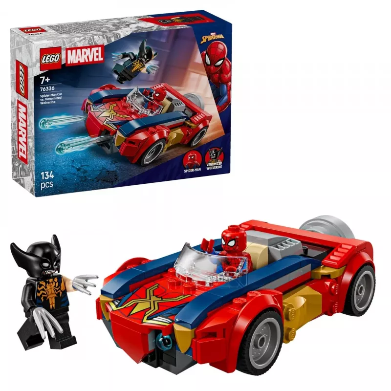 LEGO MARVEL 76336 Spider-Man Auto vs. Venomized Wolverine