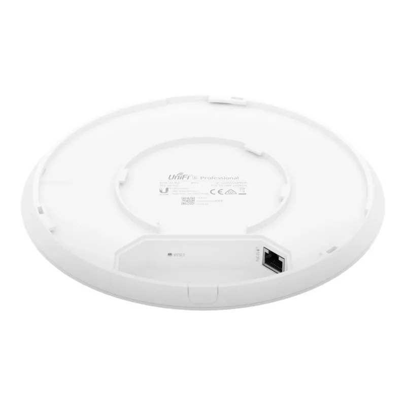 Wireless Access Point UBIQUITI U6‑PRO — Wi‑Fi 6 Dualband 2.4/5 GHz, PoE, IP54, Decke/Wand, 4800 Mbit/s (5 GHz), 573,5 Mbit/s (2,4 GHz)
