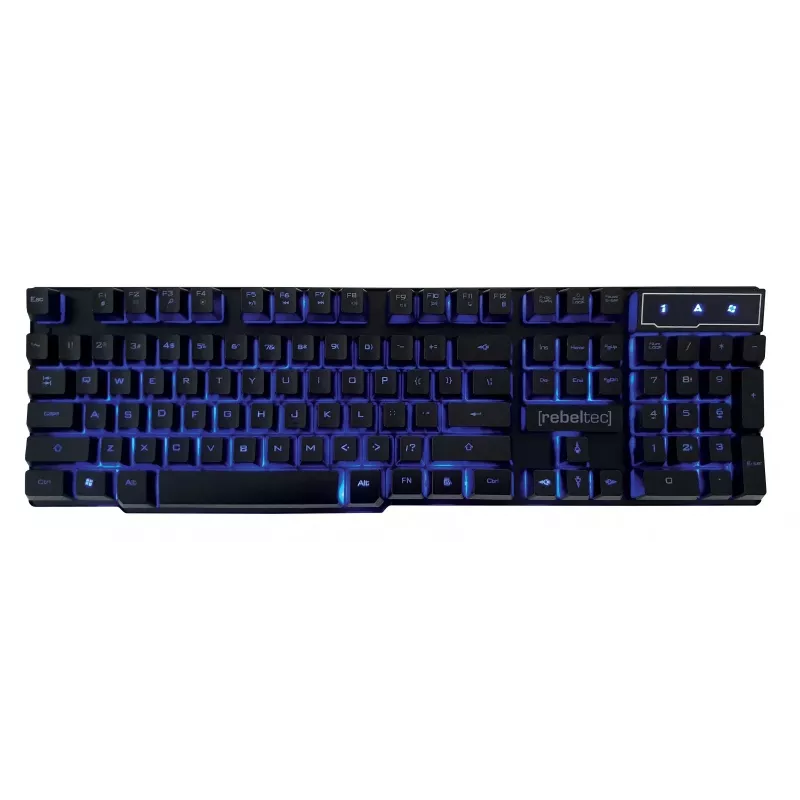 Tastatur Maus inklusive Rebeltec SHERMAN Gaming USB QZERTY Englisch Schwarz