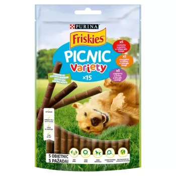 Nassfutter für Hunde im Beutel Purina Nestlé FRISKIES Picnic Variety 126 g — ausgewachsene Hunde, Lamm/Rind, 126 g Beutel