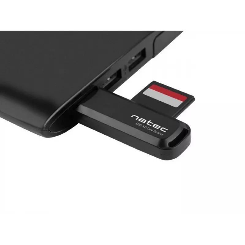 Kartenleser NATEC Scarab 2 USB 3.2 Gen 1 Typ-A — MicroSD-/SD-Unterstützung, 5000 Mbit/s, schwarz