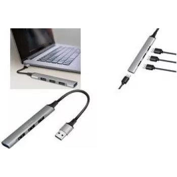 LogiLink USB-Hub USB 3.0 4-Port Slim Aluminium Grau (UA0391)