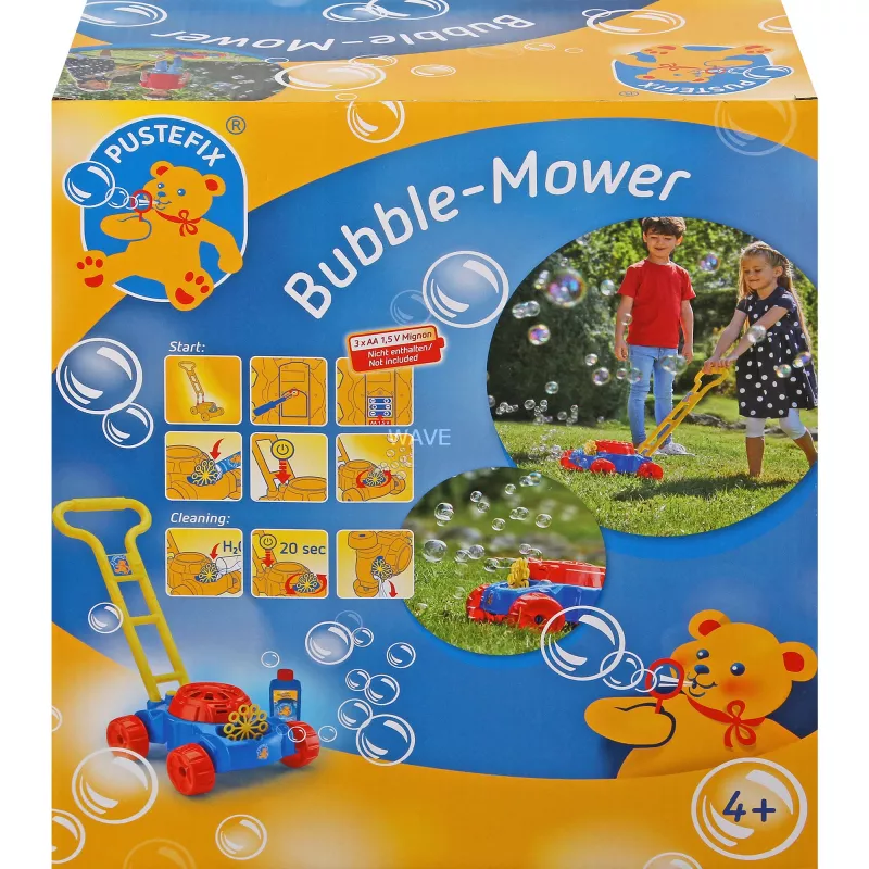 Bubble-Mower Rasenmäher, Seifenblasen Blau/Rot
