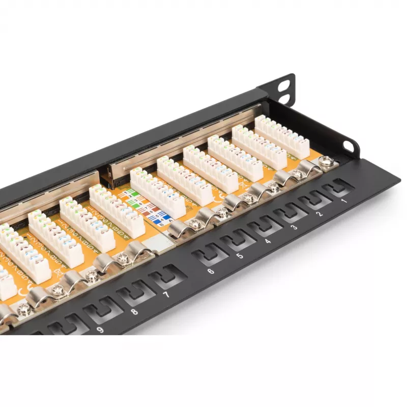 Patch Panel Digitus CAT 6 Class E High Density Geschirmt Schwarz