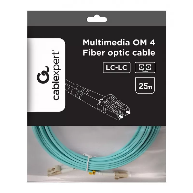 Multimode-Kabel Duplex OM4 50/125, LC/LC, 25 m